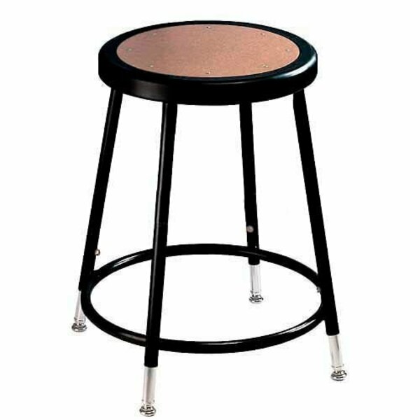 Interion By Global Industrial Interion Steel Shop Stool with Hardboard Seat, Adjustable Height 19in-27in, Black, 2PK B957805